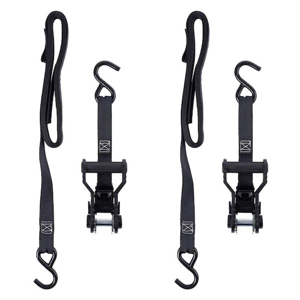 Keeper Extreme Webbing Combat Tie Down Strap 14 ft. x 1 in. 500 lbs with S Hook (2-Pack)