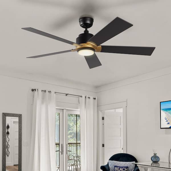 Hampton Bay Glendale III 52 in. LED Indoor Brushed Nickel Ceiling