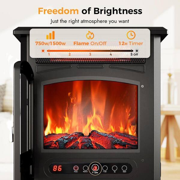ETUST worthy of trust 1500W Electric Fireplace Stove Heater