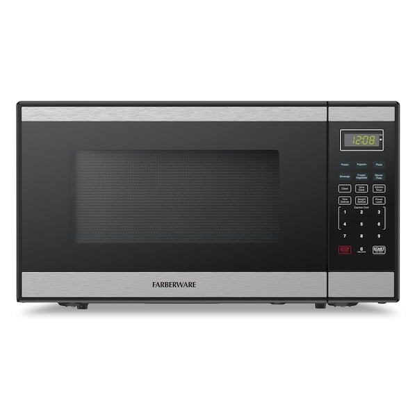 1.1 Cu. Ft. Black and Stainless Steel 1000-Watt Countertop Microwave Oven