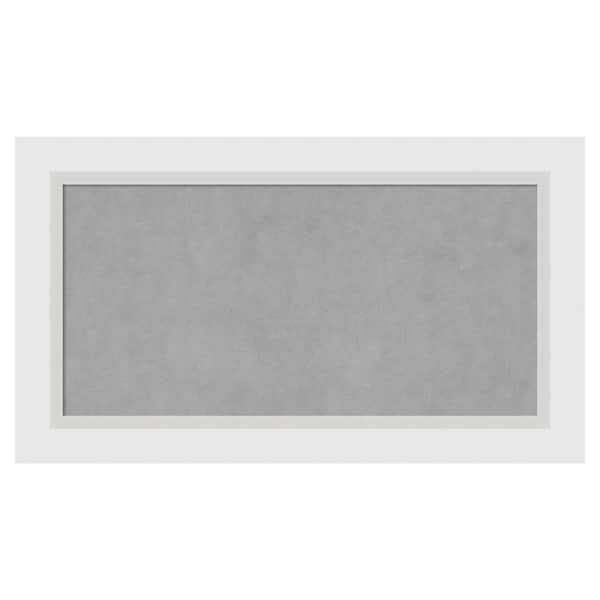 Amanti Art Blanco White 28 in. x 16 in. Framed Magnetic Board