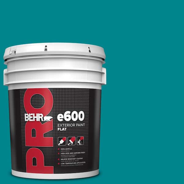 BEHR PRO 5 gal. #500B-7 Tucson Teal Flat Exterior Paint