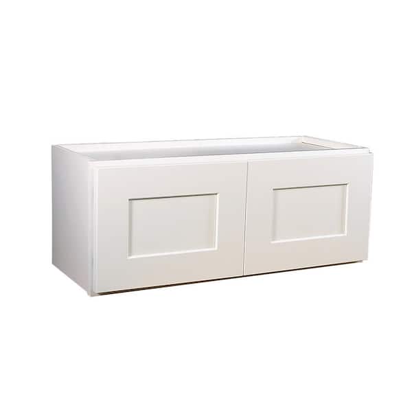 Design House Brookings Solid Wood Ready to Assemble Shaker 12 in. x 36 in. x 36 in. 2 Door Wall Kitchen Cabinet W2412 in White