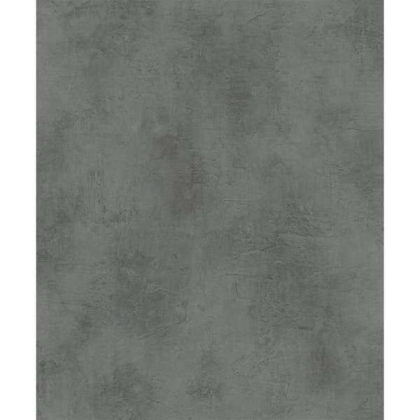 Unbranded Distressed Plaster Effect Anthracite Matte Finish Vinyl on Non-Woven Non-Pasted Wallpaper Roll