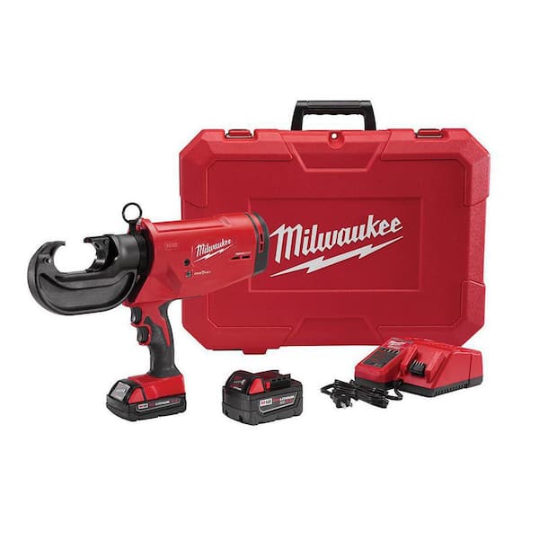 Milwaukee M18 18V Lithium Ion Cordless FORCE LOGIC 750 MCM Crimper W 2 Batteries Charger Hard Case 2779 22 The Home Depot