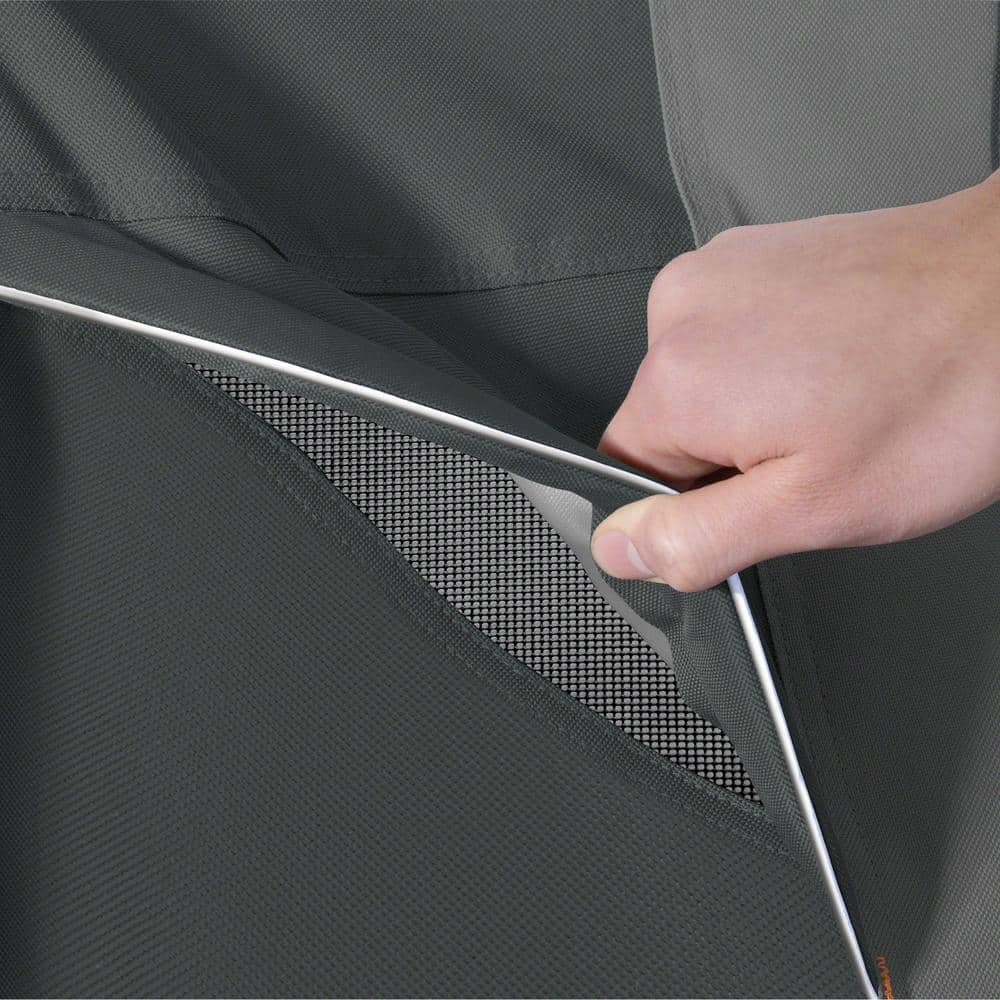 Heavy-Duty Gray and Black Lawn Tractor Cover