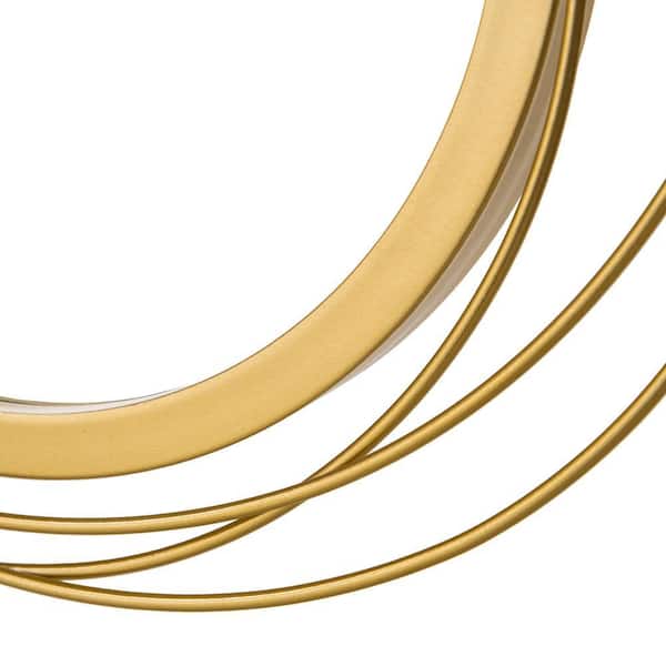 Modern Gold Metal Wall Art Mirror Decor Home Hanging Wall