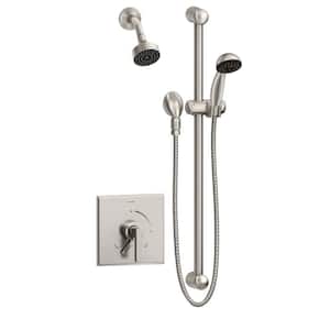 Duro 1-Handle Trim Kit with Hand Shower in Satin Nickel - 1.5 GPM (Valve Not Included)