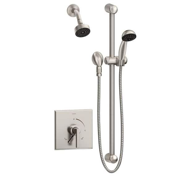 Symmons Duro 1-Handle Trim Kit with Hand Shower in Satin Nickel - 1.5 GPM (Valve Not Included)