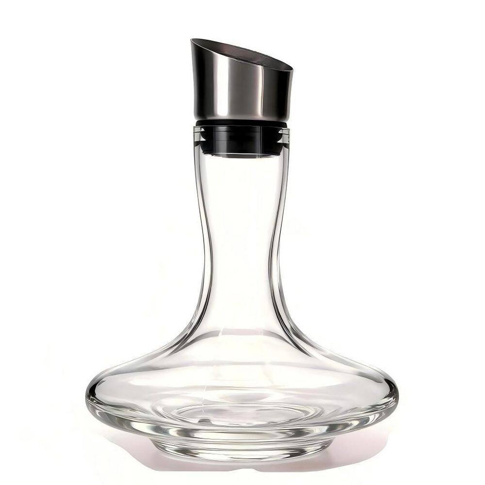 100% Lead-Free Crystal Wine Decanter with Built-in Aerator Pourer, Handheld Red Wine Carafe, Clear Wine Gift Accessory price history on PriceWatchPro