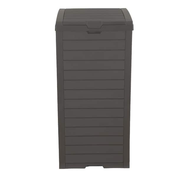 OLILAWN 31 gal. Trash and Recycling Bin, 31 gal. Manual Lift Trash Hideaway Container for Kitchen Trash Recycling