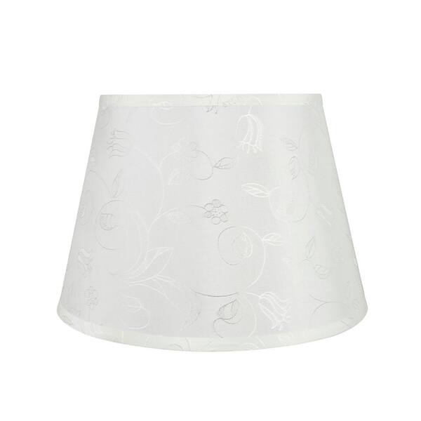ASPEN Creative CORPORATION:Aspen Creative Corporation 13 in. x 9 in. White with Floral Vine Design Hardback Empire Lamp Shade