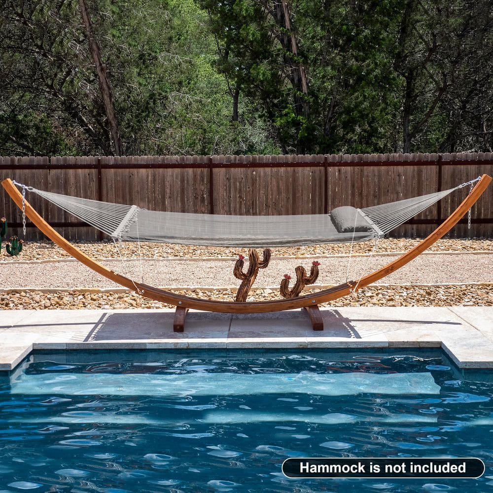13.5 ft. Wood Curved Hammock Bed Stand with Hooks and Chains price history on PriceWatchPro