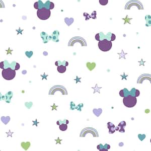 56 sq. ft. Disney Minnie Mouse Rainbow Wallpaper
