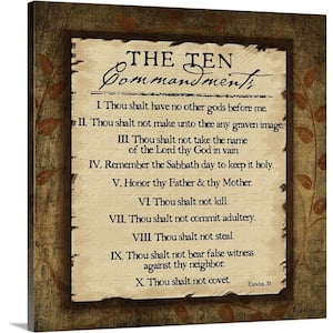 "Ten Commandments" by Jennifer Pugh Canvas Wall Art