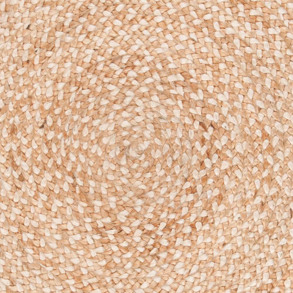 Ivory Bliss Hand-Knotted Round Natural Fiber Rug, 4' Diameter