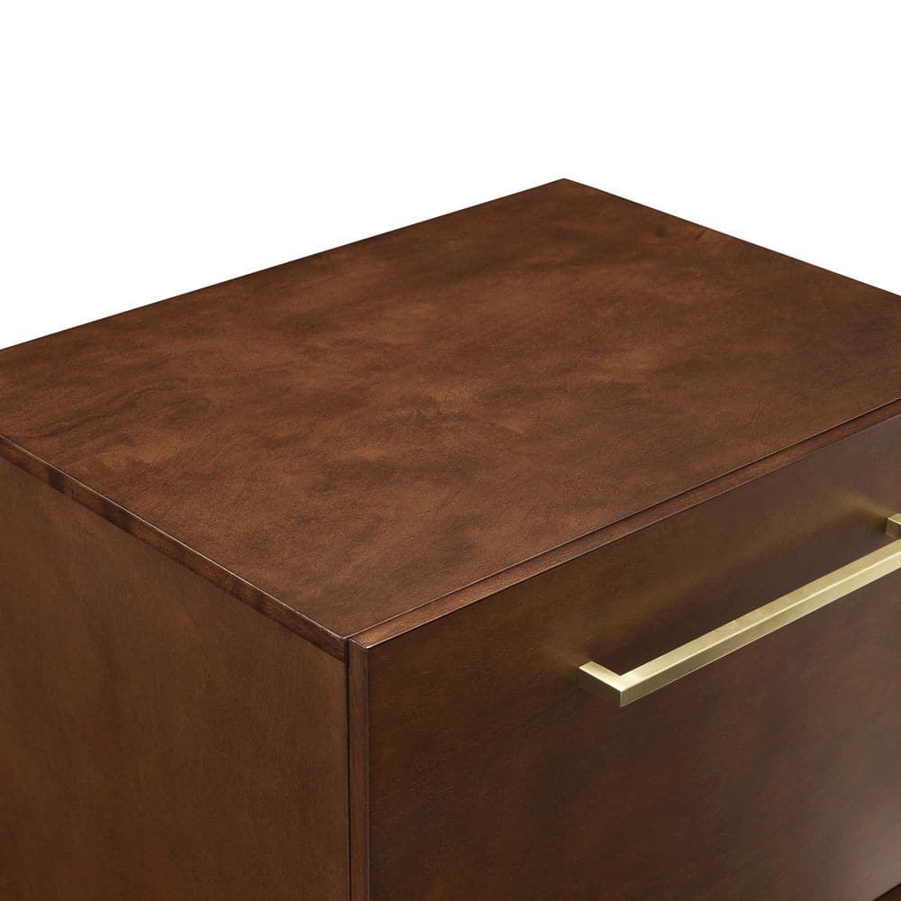 Vintage Mahogany Mid-Century Modern Bar Cabinet with Drawers