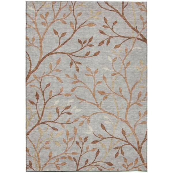 Chantille Machine Washable Indoor/Outdoor Abstract ACN3024 Linen 10 ft. x 14 ft. Area Rug