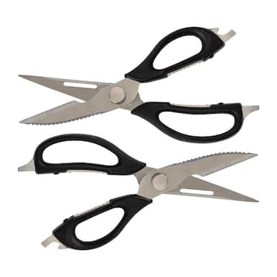 Joyce Chen Multi-Use Kitchen Shears with Black Rubber Handle (Set of 2)