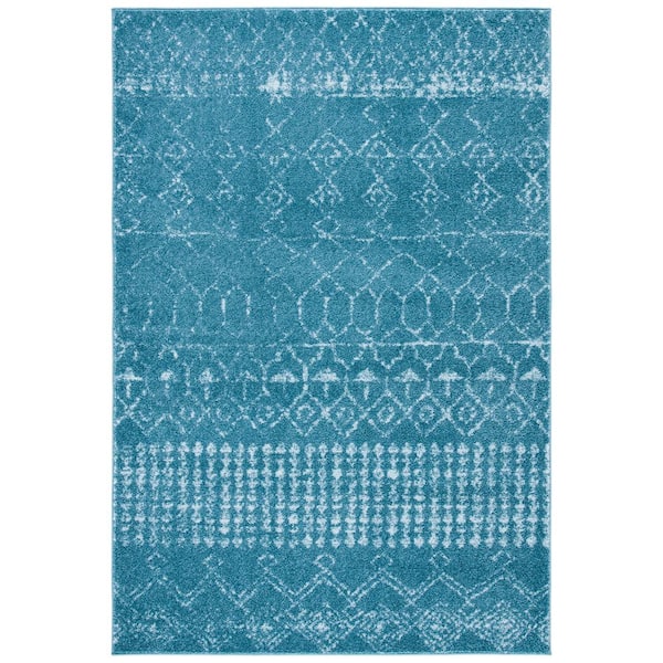 SAFAVIEH Tulum Turquoise/Blue 5 ft. x 8 ft. Moroccan Area Rug