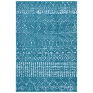 Tulum Turquoise/Blue 9 ft. x 12 ft. Moroccan Area Rug