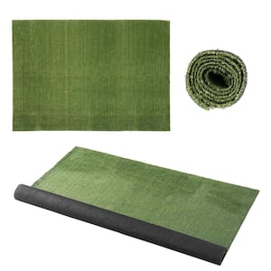 6.5 ft. x 9.8 ft. Green Artificial Grass Sod Rug Outdoor Garden Turf