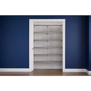 Genevieve 4 ft. Gray Adjustable Closet Organizer 6 Shelf Stack