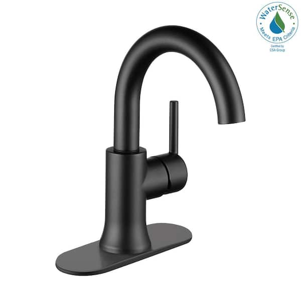 Delta Trinsic Single Hole Single-Handle Bathroom Faucet with Metal