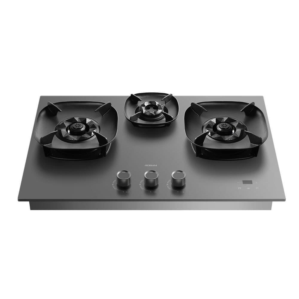 7B7H31 30 in. 3 Burners Glass Gas Recessed Cooktop in Sliver with Sealed Brass Burners, R-Link and 41800 BTU price history on PriceWatchPro