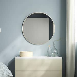 20 in. W x 20 in. H Round Metal Framed Wall-Mounted Bathroom Vanity Mirror in Matte Gold