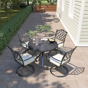 42 in. W Round Aluminum Outdoor Dining Table Not included Chair