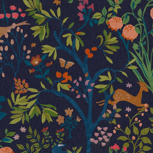 JOULES Joules Enchanted Woodland Navy Wallpaper