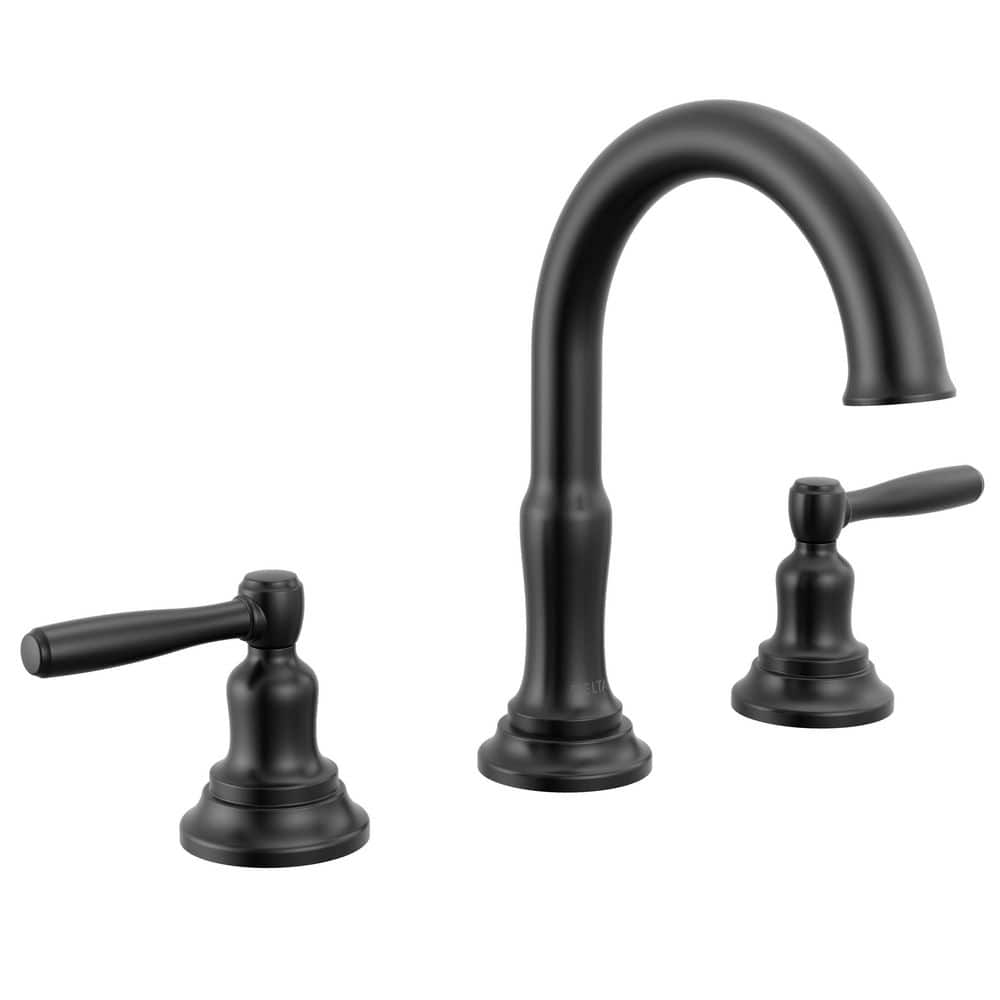 Roe 8 in. Widespread Double Handle Bathroom Sink Faucet in Matte Black price history on PriceWatchPro