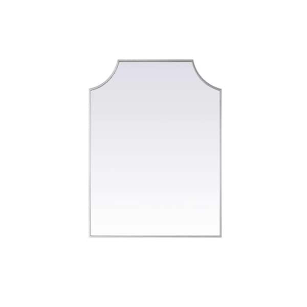 Silver 27 in. W x 36 in. H Rectangle Wall Mirror