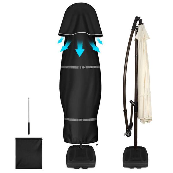 9-foot deluxe solar powered led lighted patio umbrella OVIOS 15ft with APP Streamlight PolyTac X USB BTM.LSD.BK square or rectangle table Size:9FT