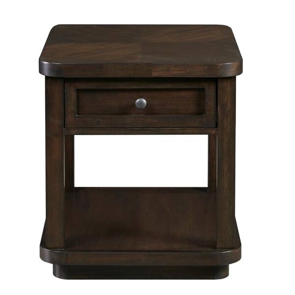 Progressive Furniture 24 in. Grove Park Chocolate and Mahogany End Table