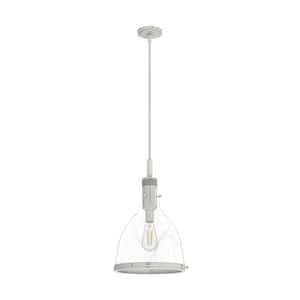 Van Nuys 1 Light Brushed Nickel Island Pendant Light With Clear Glass Shade Dining Room Light