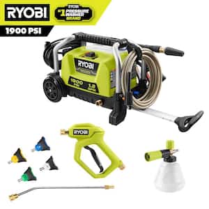 RYOBI 1900 PSI 1.2 GPM Cold Water Wheeled Electric Pressure