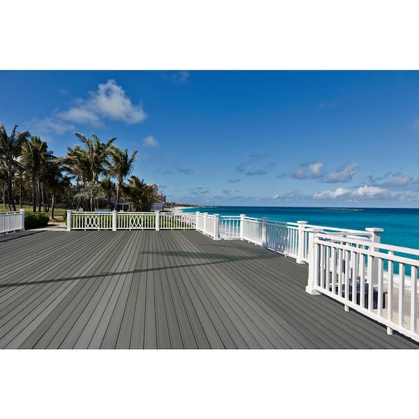 UltraShield Naturale Magellan 1 in. x 6 in. x 16 ft. Westminster Gray Solid w/ Groove Composite Decking Board (49-Pack)
