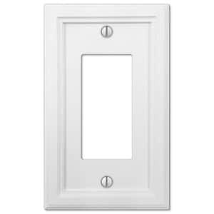 Elly 1 Gang Rocker Composite Wall Plate - White