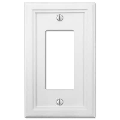 Elly 1 Gang Rocker Composite Wall Plate - White