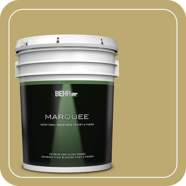 BEHR MARQUEE 5 gal. #370F-5 Coriander Seed Semi-Gloss Enamel Exterior Paint & Primer