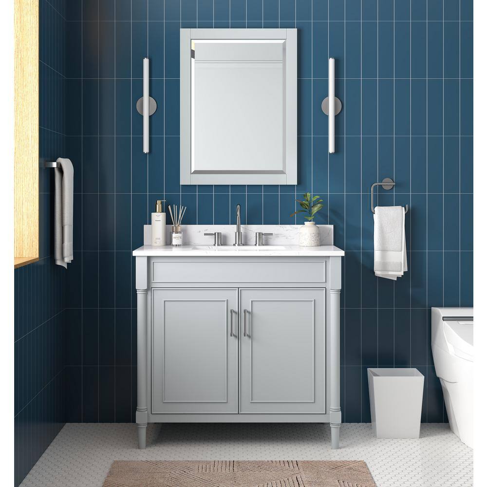 Selene Light Gray 36'' Single Bathroom Vanity Base