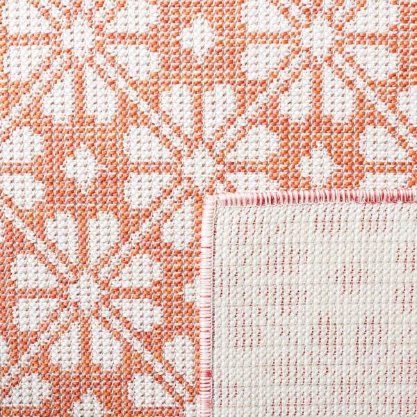 SAFAVIEH Martha Stewart 6 ft. x 6 ft. Terracotta Monochrome Floral