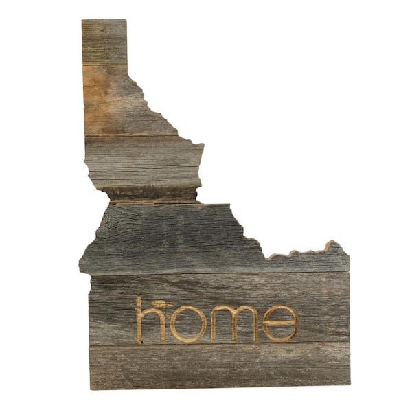 BarnwoodUSA Large Rustic Farmhouse Idaho Home State Reclaimed Wood Wall Art