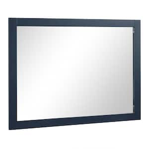 Galsaky 46 in. W x 32 in. H Rectangular Framed Surface-Mount Bathroom Vanity Mirror in Marine Blue