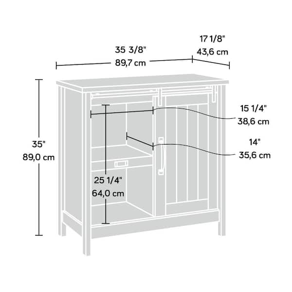 Sauder Adept Storage Wide Storage Cabinet, Craftsman Oak