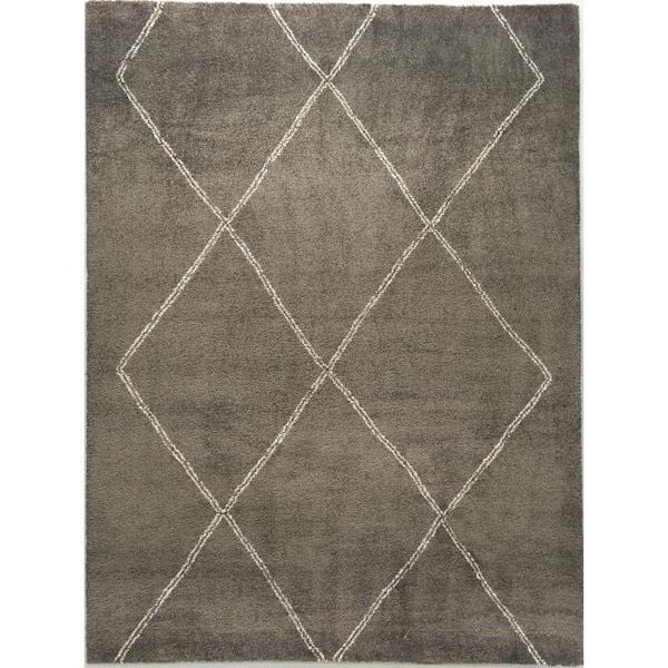 Home Decorators Collection Diamond Maze Grey Doormat 2 ft. x 3 ft. Abstract Area Rug