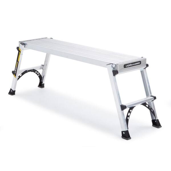 Gorilla Ladders - 47 in. x 12 in. x 20 in. Heavy Duty Aluminum PRO Slim-Fold Work Platform with 300 lb. Load Capacity