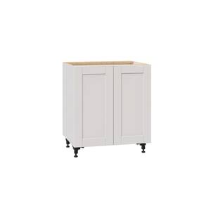 Shaker Assembled 30x34.5x24 in. Base Cabinet with 3-Inner Drawers in Vanilla White
